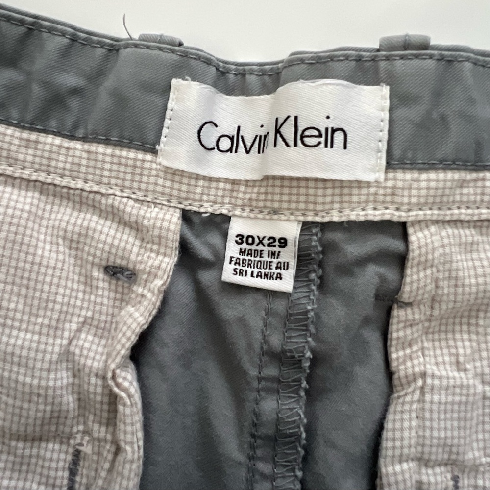 Men's Calvin Klein Gray Cotton Dress Pants Size 30x29 - Picture 5 of 11